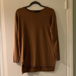 INC International Concepts Brown Long Sleeve Blouse